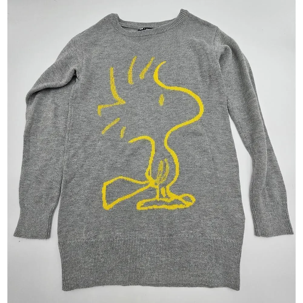 Gap x Peanuts Girl's Size 8 Grey Woodstock Sweater Dress